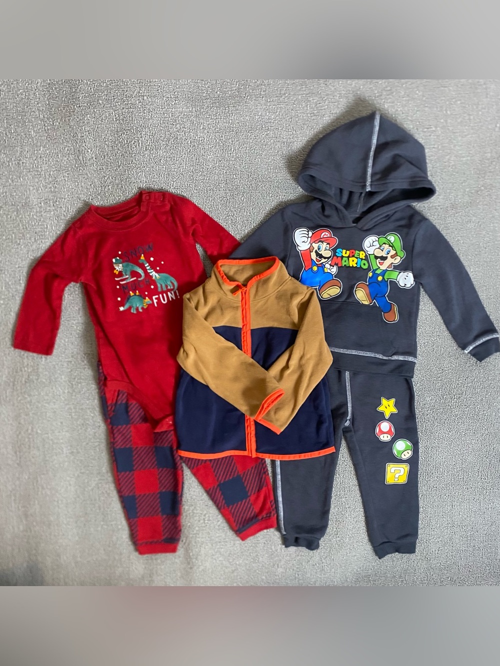 18 Months Winter Baby Bundle- Christmas Hoodie Jacket Sweatpants Matching Set